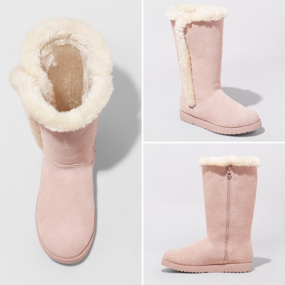 Universal Thread Shoes - Universal Thread Daniela Blush Suede Winter Boots